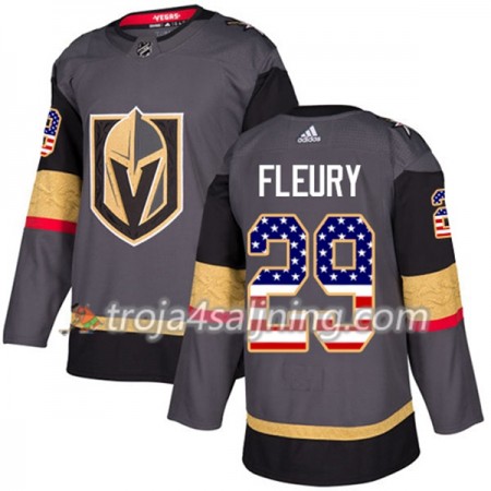 Vegas Golden Knights tröja Marc-Andre Fleury 29 Adidas 2017-2018 Grau USA Flag Fashion Authentic - NHL Tröjor Herr Vegas Golden Knights tröja Marc-Andre Fleury 29 Adidas 2017-2018 Grau USA Flag Fashion Authentic - NHL Tröjor Herr